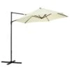 Outsunny Sombrilla De Jardín Ø256x245 Cm Parasol Excéntrico Rotación De 360° Con Apertura Manual Y Base Cruzada Para Patio Terraza Exterior Beige -OUTSUNNY TIENDA 38e6700c84a11f17a7e44bbc36656fe0ec5fe555 c4ef2785d7ce462996d5ce4d8729b67d