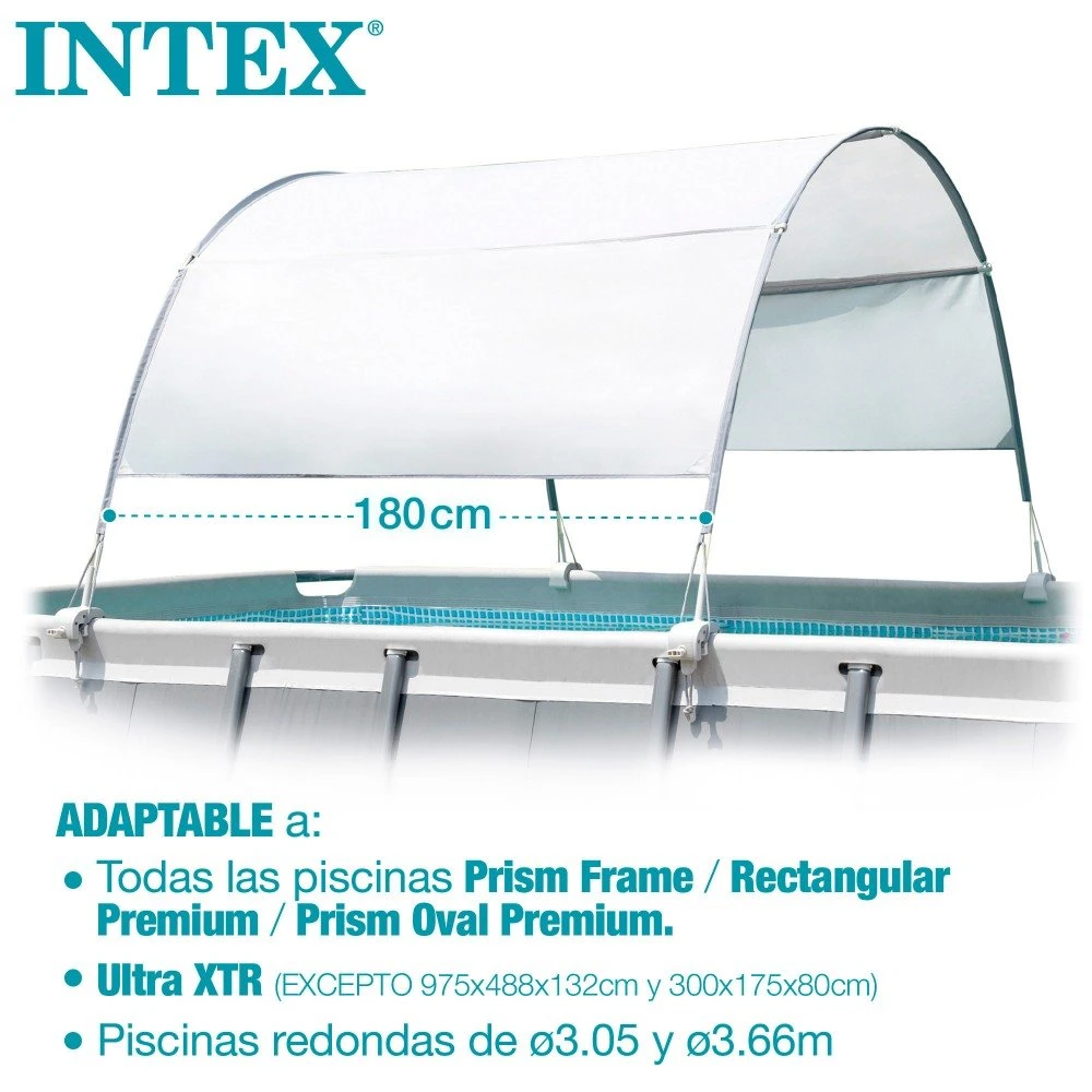 Toldo Piscinas Tubulares Con Protección UV+50 INTEX 7 Toldo Piscinas Tubulares Con Protección UV+50 INTEX - Imagen 5