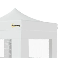 Outsunny Carpa Plegable 3x3 M Con Altura Ajustable Cenador De Jardín Con 4 Paredes Extraíbles De Tela Oxford 4 Ventanas Y Bolsa De Transporte Para Exterior Terraza Camping Blanco -OUTSUNNY TIENDA 3c05aae635cf1aff17ad65fe468b7c7fa9170a8a 83a5fe3e482640b0bcda101f47db5d95