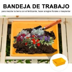 Outsunny Mesa De Plantación De Madera Mesa Para Macetas Con Tablero Deslizante 3 Estantes Ganchos Jardín Patio Garaje 100x40x140 Cm Natural -OUTSUNNY TIENDA 40a6cc0c38a572a468d79c8c32a4472dfdde21f3 0f978862214847538899d89f77e77759