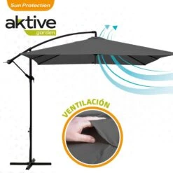Parasol Excéntrico Banana 300x300x250 Cm Antracita Mástil Acero Aktive -OUTSUNNY TIENDA 415722883300416dde293509256ee5757b0e1be6 d31e57c701b04df49a5565cc9f160cd3