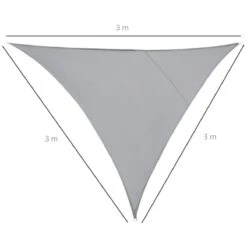Outsunny Toldo Vela Triangular 3x3x3m Vela De Sombra Para Terraza Jardín Camping Resistente Al Agua Protección UV Poliéster Color Gris -OUTSUNNY TIENDA 43eeac9adfd8b3045b12d27f657c8c9d700b7a77 3b1e2ccc7d4d4dbe96fc022c7f04dfd2