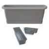 Prosperplast Jardinera Para Balcón Respana Easycare, Dimensiones (Mm) 397X190X140, Color Gris Piedra