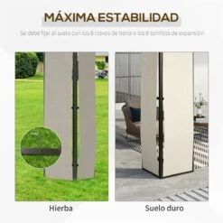 Outsunny Cenador De Jardín 3,6x3 M Pabellón Para Exterior Con Techo De Policarbonato Y Estructura De Acero Aluminio Protección Solar Para Fiestas Eventos Marrón -OUTSUNNY TIENDA 4503a0d8d4880671dbd1328358df76c9f6f10062 7d2d6a668b694d0b8e9fc1bcc60aacfb