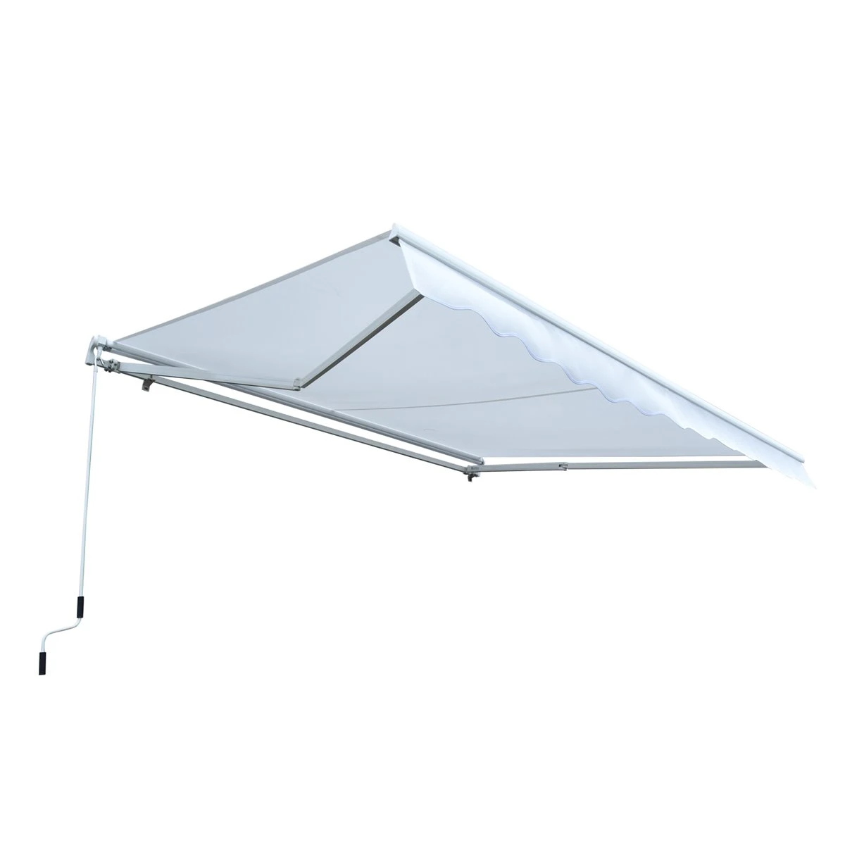 Outsunny Toldo Manual Plegable De Aluminio Ángulo Ajustable Con Manivela Para Exterior Balcón Jardín Terraza 3x2,5m Blanco 9 Outsunny Toldo Manual Plegable De Aluminio Ángulo Ajustable Con Manivela Para Exterior Balcón Jardín Terraza 3x2,5m Blanco - Imagen 7