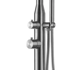 Estructura De Ducha Y Grifería De Acero Inoxidable Stintino En Acero Inoxidable Satinado AISI 316L Marino. Cabezal De Ducha Regulable Ducha De Pie Y De Mano Con Flexo Ducha Tradicional De Agua Caliente Y Fría Con Conexiones Ocultas 9 Estructura De Ducha Y Grifería De Acero Inoxidable Stintino En Acero Inoxidable Satinado AISI 316L Marino. Cabezal De Ducha Regulable Ducha De Pie Y De Mano Con Flexo Ducha Tradicional De Agua Caliente Y Fría Con Conexiones Ocultas -OUTSUNNY TIENDA 457e4ed0fc82378c2cd8b7d112358f4df7ad061c a343a6c64a3043f2bc8556813cd0e637