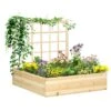 Outsunny Jardinera De Madera Con Enrejado Arriate De Jardín Con Celosía Jardinera De Caja Para Trepadoras Cultivos Verduras Flores 110x116x120 Cm Natural -OUTSUNNY TIENDA 470aa806d8607af6ba486a203032f1405bd16752 bfaf4068280d4b1da321c1fb9357386c