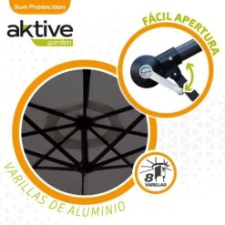 Parasol Excéntrico Banana 300x300x250 Cm Antracita Mástil Acero Aktive -OUTSUNNY TIENDA 472249a56f2d318a14d261a70d456d6301bb9a92 1a0e1f0c9ed14861bd7c1d67d0b1b1e4