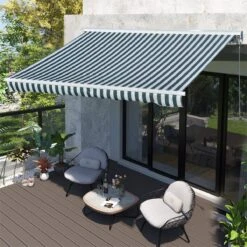 Outsunny Toldo Eléctrico Retráctil Con Función Manual Con Manivela Y Mando A Distancia 300x250 Cm Para Ventanas Puertas De Rayas Verde Y Blanco -OUTSUNNY TIENDA 48bf8f5febfc99e34837e4d20bc19230aba48248 6e83824e4c1f4d48b60f63b9d5d975eb