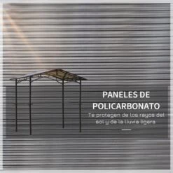 Outsunny Pérgola De Barbacoa 246x149x230 Cm De Aluminio Gazebo Cenador Con 2 Estantes Para Jardín Patio Terraza Fiestas Protección Solar Negro -OUTSUNNY TIENDA 495ca0e755b150b481af993635acbd0148f0bbf1 5972fb4573af44f3a8dd15791c130de5