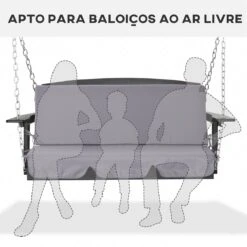 Outsunny Cojín Para Columpio De 2 Piezas 130x45x5 Cm Cojín Para Balancín Cojín De Asiento Y Respaldo Acolchado Para Jardín Terraza Balcón Exterior Gris -OUTSUNNY TIENDA 4c13a653be9f14b3e58319bec93543e820aff710 789b3f514bd54293aca79a9048e74d69