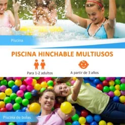Outsunny Piscina Hinchable Rectangular 1.300 Litros 262x176x56 Cm Para 1-2 Personas Piscina Inflable Familiar Para Adultos Y Niños En Jardín Patio Exterior Azul -OUTSUNNY TIENDA 4ca72e156db3324aa51bc6bf309c61ad25d4dc6c 78e5e085078549ffba6f8ca903ed142d