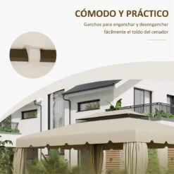 Outsunny Techo De Repuesto Para Cenador Con Doble Techo 3,9x2,9 M Cubierta De Repuesto Para Pabellón Gazebo Exterior Con 8 Orificios De Drenaje Beige 16 Outsunny Techo De Repuesto Para Cenador Con Doble Techo 3,9x2,9 M Cubierta De Repuesto Para Pabellón Gazebo Exterior Con 8 Orificios De Drenaje Beige -OUTSUNNY TIENDA 4e340ce0f85f9ca3d3f3f52e9ec5f20da53624a3 a41ffd73306c47e89857094f5ed5c50b