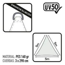Toldo Sombreo Triangular Aktive Garden Color Blanco -OUTSUNNY TIENDA 4e6962ded8ab373111ebeab8423db4ff2760b2a9 8b3d917b557745ebb855dac3ea2542d7