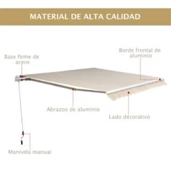 Outsunny Toldo Manual Plegable De Aluminio 295x250cm Ángulo Ajustable Manivela Para Exterior Balcón Jardín Terraza Crema 15 Outsunny Toldo Manual Plegable De Aluminio 295x250cm Ángulo Ajustable Manivela Para Exterior Balcón Jardín Terraza Crema -OUTSUNNY TIENDA 4f42a22b2a028ad8891d8f1f6804e1b6a94d46f8 0399066877ad490bba5dafa23f31a2bd