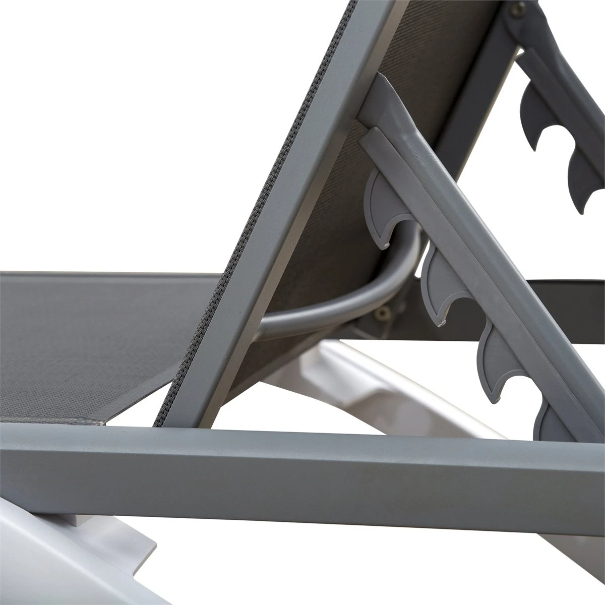 Outsunny Tumbona Reclinable De Jardín Con Ruedas Y Respaldo Ajustable En 5 Niveles Sillón Relax De Aluminio Para Terraza Balcón Piscina 170x67,5x95 Cm Gris Blanco 7 Outsunny Tumbona Reclinable De Jardín Con Ruedas Y Respaldo Ajustable En 5 Niveles Sillón Relax De Aluminio Para Terraza Balcón Piscina 170x67,5x95 Cm Gris Blanco - Imagen 5