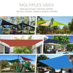 Outsunny Toldo Vela Color Crema Sombrilla Parasol Triangulo Tela De Poliéster Jardin Playa Camping Sombra (varios Colores Y Medidas), Medida 3x3x3 Metros, Color Crema -OUTSUNNY TIENDA 50d3d0175ae4d518cd6d22360158f00d30627e9f aecab60e3bd1484f8ca0c528b901fb7a
