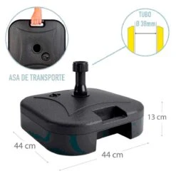 Base Para Sombrilla Aktive 44,5 X 12,5 X 44,5 Cm Negro Plástico -OUTSUNNY TIENDA 522b25ad7eb5d4b3e7eab35d65adaceae14e035d 2e856a6083184de7b96e6fa2429278f1