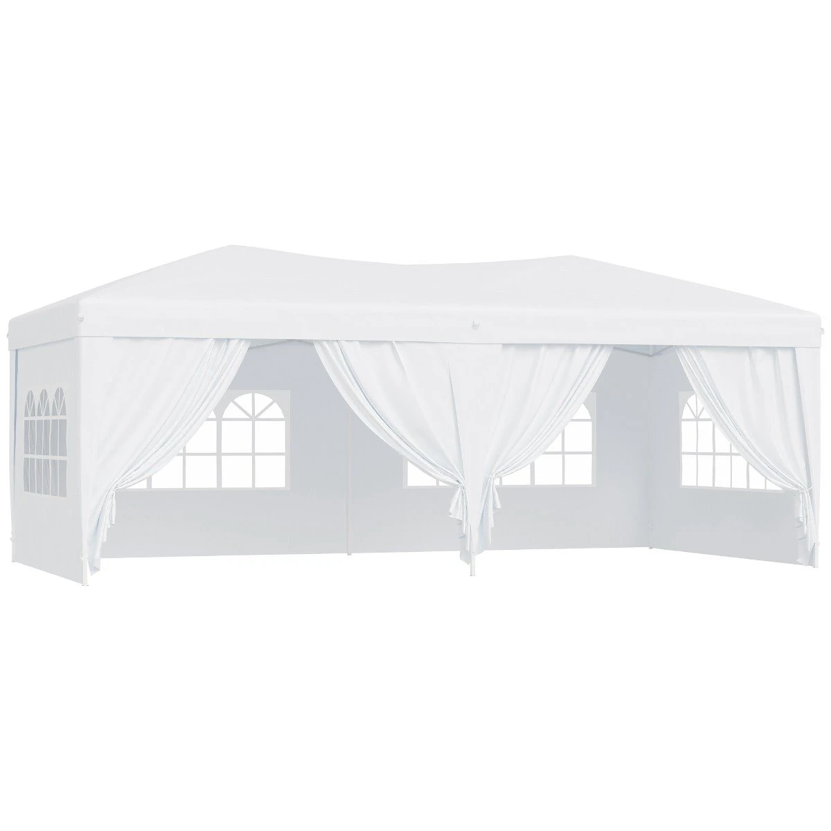 Outsunny Carpa Plegable En Acordeon 4 Paneles Laterales 2 Cortinas +Bolsa Transporte 5,91x2,97x2,55 M Blanco 3 Outsunny Carpa Plegable En Acordeon 4 Paneles Laterales 2 Cortinas +Bolsa Transporte 5,91x2,97x2,55 M Blanco