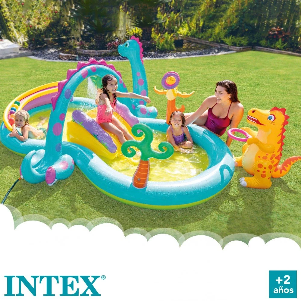 Centro Juegos Hinchable INTEX Dinosaurio 302x229x112 Cm - 280 L 4 Centro Juegos Hinchable INTEX Dinosaurio 302x229x112 Cm - 280 L - Imagen 2
