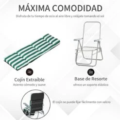 Outsunny 2 Tumbonas Plegables De Jardín Sillas De Gravedad Cero De Acero Con Cojín Acolchado Respaldo Ajustable En 5 Posiciones Y Reposapiés 60x75x50-102 Cm Rayas Verde 16 Outsunny 2 Tumbonas Plegables De Jardín Sillas De Gravedad Cero De Acero Con Cojín Acolchado Respaldo Ajustable En 5 Posiciones Y Reposapiés 60x75x50-102 Cm Rayas Verde -OUTSUNNY TIENDA 54469aa9efbc776bc2c5dbcdb7bf4983fbbd84fa 331b878a4a17463a9359fc958a72df59