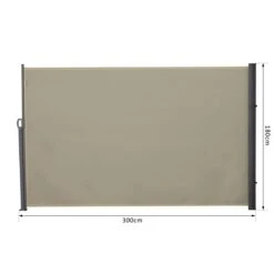 Outsunny Toldo Lateral Retráctil 300x180 Cm Pantalla Enrollable Mampara De Privacidad Y Protección Solar Para Balcón Terraza Color Crema -OUTSUNNY TIENDA 549787eb3f26be7e3129c999d4dcd498bbc6916d f34cae3a0530411d80dece69161a080f