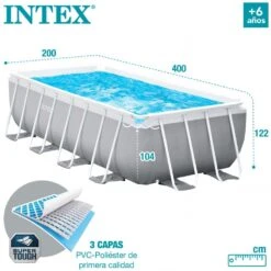 Piscina Desmontable Rectangular Con Depuradora Prism Frame INTEX -OUTSUNNY TIENDA 551404103c82f37b1fe001fb2b642b7d3c64c2f4 cbc194942fd5470faf7ed15644074d49