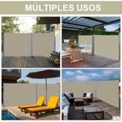 Outsunny Toldo Lateral Retráctil 300x180 Cm Pantalla Enrollable Mampara De Privacidad Y Protección Solar Para Balcón Terraza Color Crema -OUTSUNNY TIENDA 56d466e31ee04dac42aa9ed9ca01250ce05a3bcb 5a511e7e37db4396979e6ff65f2851ac