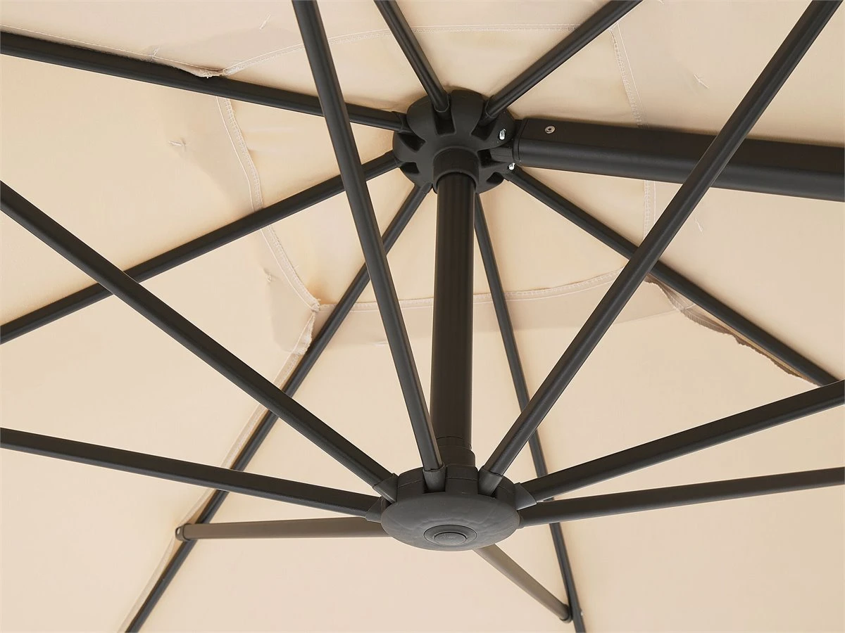 Sombrilla De Jardín 245 X 245 Cm Beige/negro MONZA II 9 Sombrilla De Jardín 245 X 245 Cm Beige/negro MONZA II - Imagen 7