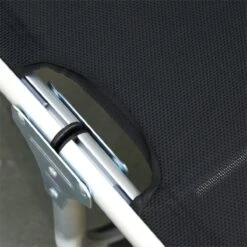 Outsunny Tumbona Plegable Reclinable De Aluminio Con Reposacabezas Extraíble Y Respaldo Transpirable Ajustable En 4 Posiciones Para Jardín Terraza Camping Exterior 170x60x76 Cm Negro -OUTSUNNY TIENDA 57993d1f87b162c6a95a87c4ea154f042513552b d8550576f47d4db2ab3227c99b39b161