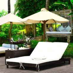 Outsunny Conjunto De Tumbona Exterior De Ratán 2 Plazas Con Cojines Acolchados Resistente Al Agua Con Respaldo Regulable De 5 Niveles Soporta 220 Kg 195x120x28 Cm Marrón -OUTSUNNY TIENDA 58aa7297c973ffd9a5242a36a14dbc9132dc84ee 7bdbacbc1ca44c039675e0767a002fd3