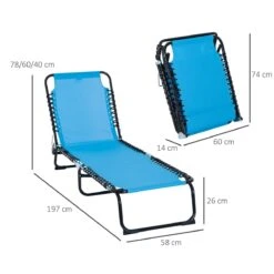 Outsunny Tumbona Plegable Y Ajustable De 4 Posiciones Silla Reclinable De Jardín Con Sistema De Cordones Para Exterior Marco Acero 197x58x76 Cm Azul Claro -OUTSUNNY TIENDA 5a2a8fcb41d37467a4076b4f288e4b6aa2cf4e2a 9a2ac73066df4a8d9d260563429058f1