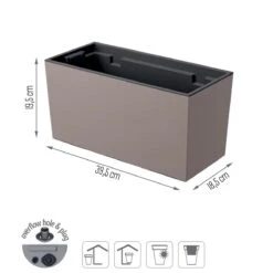 Prosperplast Jardinera Para Balcón Urbi Case , Dimensiones (Mm) 395X185X195, Color Mocca -OUTSUNNY TIENDA 5ae70d27a9eb6bd738d2761f15edfc773e5cc7eb 5f563962b4e54f528690ca026e08eb21