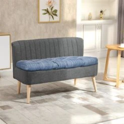 Outsunny Cojín Para Banco De 2 Plazas 110x48x8 Cm Cojín Rectangular Para Interiores Y Exteriores Lavable Con 8 Puntadas Y Asiento Cómodo Para Sillas Sofás Azul -OUTSUNNY TIENDA 5bade53ec8e917ab4e640a1bec49d36992bce90e a0ddc195bc3941c58b0ade988893c36c