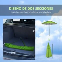 Outsunny Sombrilla De Playa Ø185x205 Cm Parasol Para Terraza Con Techo Doble Ángulo Ajustable Protección UV30+ 8 Varillas De Acero Y Bolsa De Transporte Verde 18 Outsunny Sombrilla De Playa Ø185x205 Cm Parasol Para Terraza Con Techo Doble Ángulo Ajustable Protección UV30+ 8 Varillas De Acero Y Bolsa De Transporte Verde -OUTSUNNY TIENDA 5be6314f79bb0b73a7327c96c3ae1d6d68c93f4e 407a5ab99bae470d93e4a1cb8249bbc6