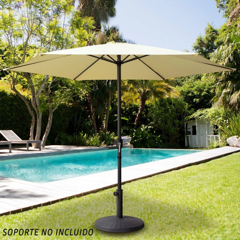 Parasol Hexagonal 250 Cm Color Crema Mástil Aluminio Aktive Garden 7 Parasol Hexagonal 250 Cm Color Crema Mástil Aluminio Aktive Garden - Imagen 5