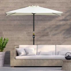 Outsunny Sombrilla Semicircular 230x130x245 Cm Parasol Para Pared De Jardín Con Manivela Y Mástil De Metal De Ø38 Mm Terraza Balcón Beige 17 Outsunny Sombrilla Semicircular 230x130x245 Cm Parasol Para Pared De Jardín Con Manivela Y Mástil De Metal De Ø38 Mm Terraza Balcón Beige -OUTSUNNY TIENDA 60446ba12d0809fc0fd74cce8ec08421759e9799 f0235164bac145e6874ad73b0e78fb08