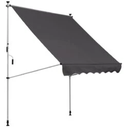 Outsunny Toldo Manual Retráctil 200x150 Cm Con Manivela De Aluminio Ángulo Ajustable Protección Solar Para Terraza Balcón Jardín Patio Gris -OUTSUNNY TIENDA 60e6695dd54560a3210a3045c2badb4e1977a903 e96b9c7b052b42ca8b513eb1163efe31
