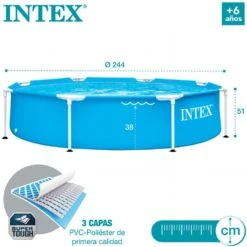 Piscina Tubular Redonda Metal Frame INTEX -OUTSUNNY TIENDA 6140bb5adc861ca2b6e97d1c262fc166a0f1ccf0 8d1a9f18d1e8439ea5f0cca873b92d02