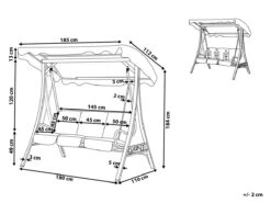 Columpio De Jardín De 3 Plazas En Beige GARBO -OUTSUNNY TIENDA 61a717797811109202caaf5df422f5cf7cf3284d 3b036e3e3887443ba6784025847f2926