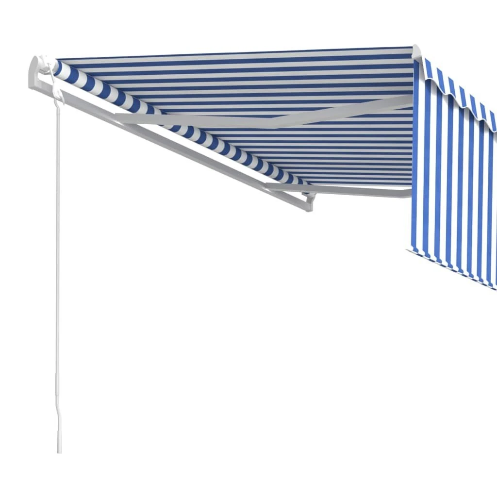 Toldo Retráctil Automático Con Persiana 4,5x3 M Azul Y Blanco VidaXL 7 Toldo Retráctil Automático Con Persiana 4,5x3 M Azul Y Blanco VidaXL - Imagen 5