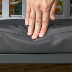 Outsunny Columpio De Jardín De 3 Plazas Silla Balancín Con Toldo Inclinable Cojín Extraíble Y Marco De Acero Para Terraza Piscina Patio Carga 360 Kg 210x128x184 Cm Gris Oscuro -OUTSUNNY TIENDA 62e45f18a9684c931c4c586e2591c5d48df50983 5cc719a0ff434324aaf1ab4e4e1a84c5