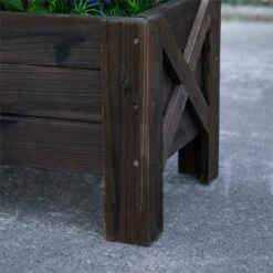 Outsunny Huerto Urbano Jardinera Macetero De Madera Arriate De Jardín Rectangular Con Patas Para Flores Plantas Cultivos 100x36,5x36 Cm Marrón -OUTSUNNY TIENDA 63fd23ce29f0ecd293fb14a8589a958b1a1a1921 9bd25a21abb5459294dd4a9da29f3933