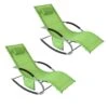 Set De 2 Tumbonas, Mecedora Con Almohada Y Bolsillo Lateral, Estructura De Hierro, Malla Transpirable Teslin, Cómodo, Soporta Hasta 150 Kg Verde X 2 OGS28-GRx2 SoBuy -OUTSUNNY TIENDA 642bff0b870ab1864ca121c0f14be9254b73c617 aaf000926a7b4c33b223269f332bf061