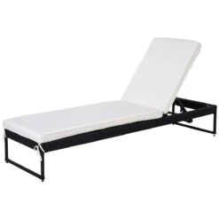 Outsunny Conjunto De 2 Tumbonas De Jardín Con Cojines Acolchados Ratán Con Mesa Auxiliar Para Piscina O Terraza Carga 160 Kg 195x60x86 Cm Acero Negro -OUTSUNNY TIENDA 650e5d5d2919e948918479a8fe00ca12219f6192 0268ebbc2eb54937af6f3a4d479a1df6