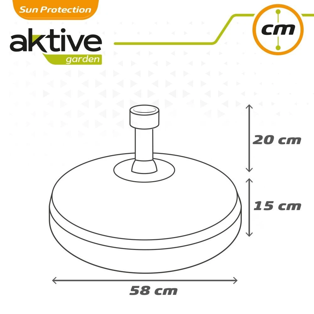 Base Para Sombrilla Circular Antracita 25-48 Mm Aktive 9 Base Para Sombrilla Circular Antracita 25-48 Mm Aktive - Imagen 7