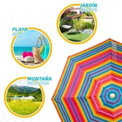 Sombrilla Playa Antiviento 220 Cm Con Protección UV50 Aktive Beach -OUTSUNNY TIENDA 65fe32c925ffc56d281e384abb0a4611b6080314 dff2396e44c2481893809a9c31a10dc9