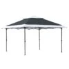 Outsunny Carpa De Fiesta Plegable 3,6x3,6 M Altura Ajustable En 3 Posiciones Con Doble Techo Y Bolsa De Transporte Con Ruedas De Acero Para Jardín Exterior Gris Y Blanco -OUTSUNNY TIENDA 66ea64f6c081465eedfb5248c9dcb88ee590da99 181c206886124d67a8291530d9d02c13