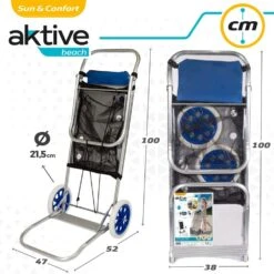 Carro Multiusos Playa Aluminio Aktive -OUTSUNNY TIENDA 67b72b15ad45957aebe422363a65746f0df276c7 b1404f476c794016834ca75ded8b9188
