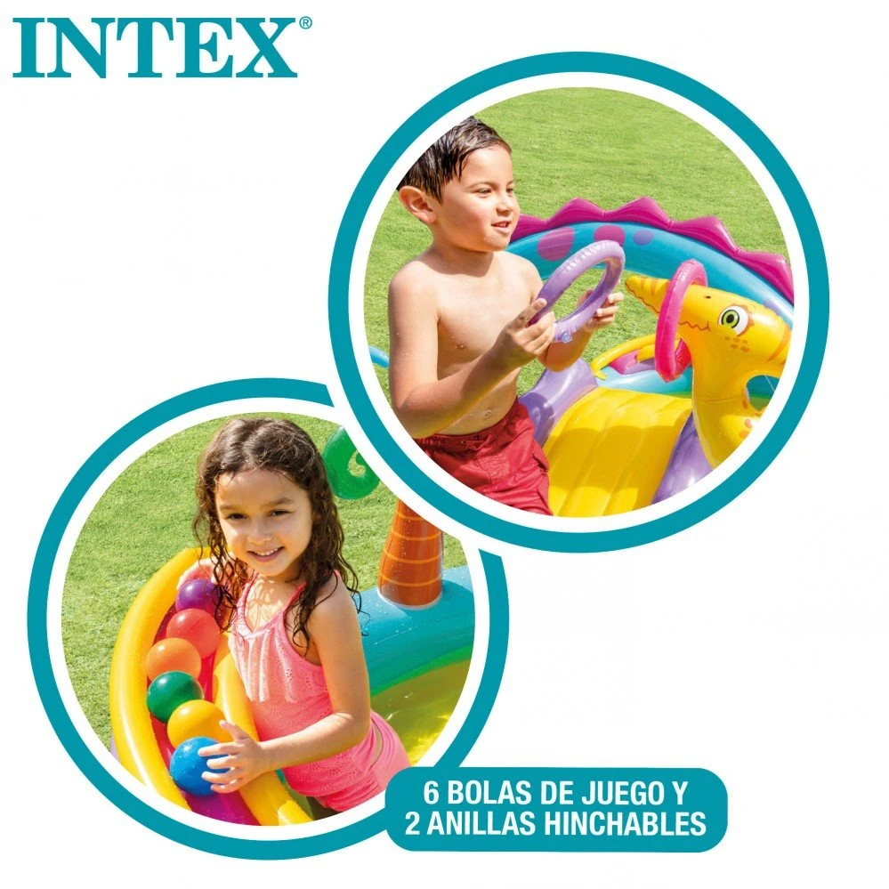 Centro Juegos Hinchable INTEX Dinosaurio 302x229x112 Cm - 280 L 6 Centro Juegos Hinchable INTEX Dinosaurio 302x229x112 Cm - 280 L - Imagen 4